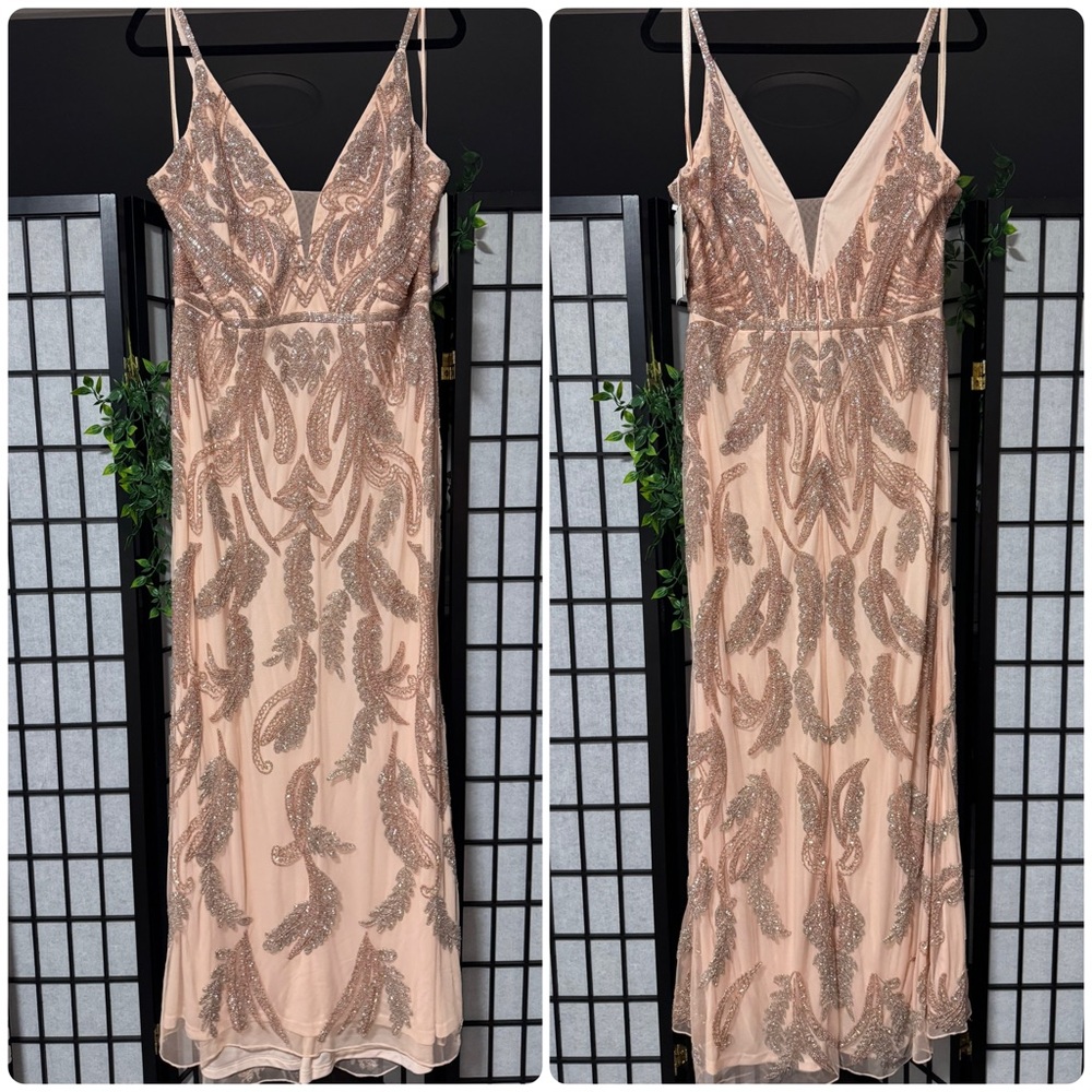 MacDuggal size 14 V neck sequin Elegant Evening Gown - Picture 4 of 8